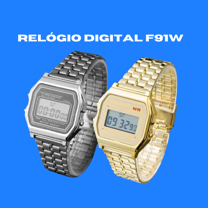 2 Relógio Digital F91W – Estilo Clássico e Moderno para Todos