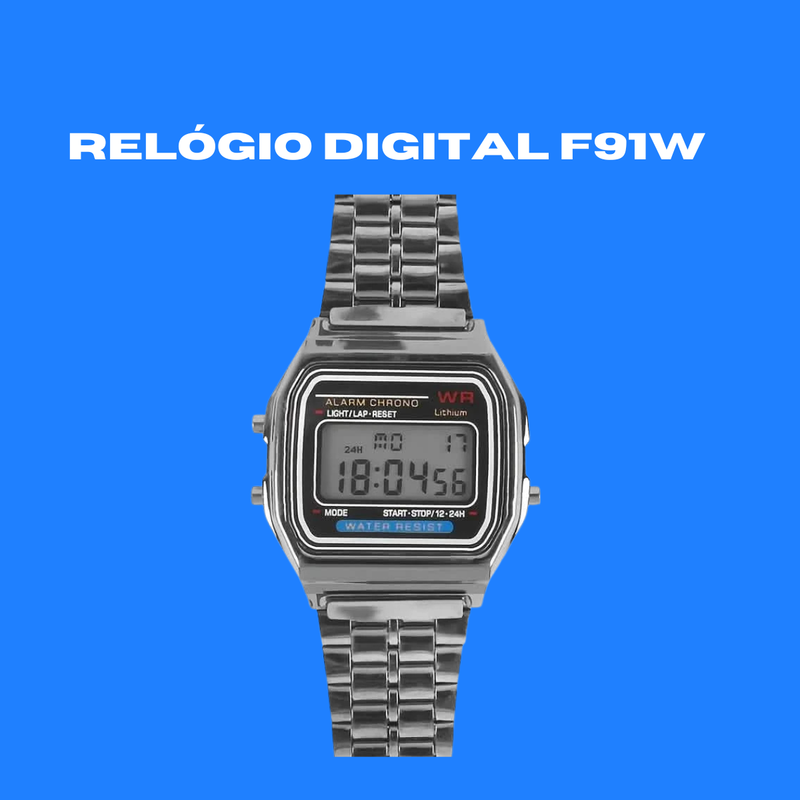 2 Relógio Digital F91W – Estilo Clássico e Moderno para Todos