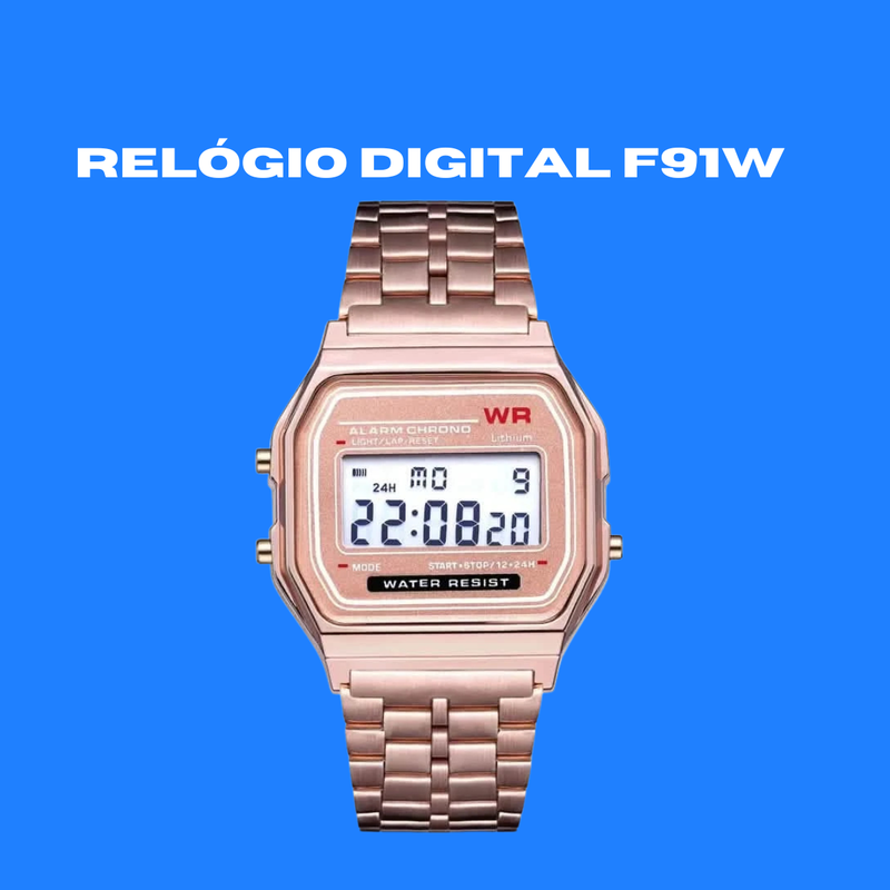 2 Relógio Digital F91W – Estilo Clássico e Moderno para Todos