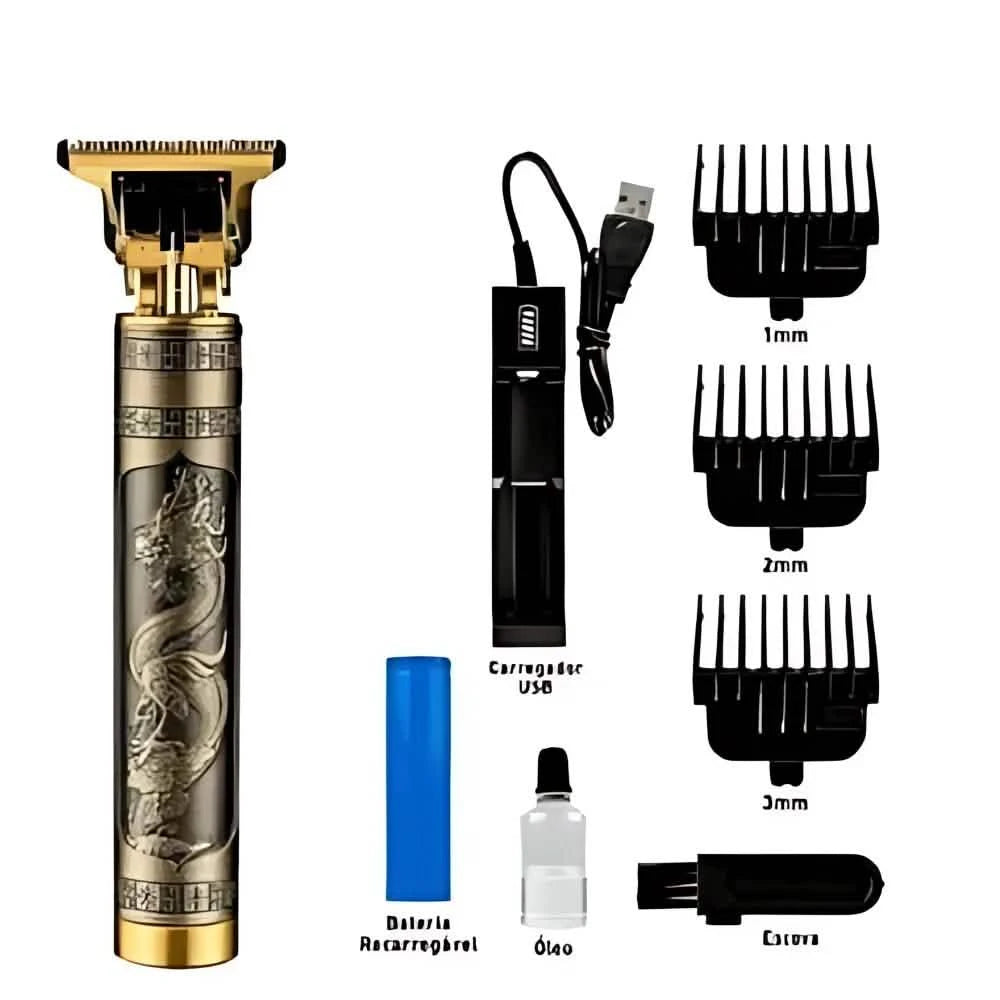 Máquina de Cortar Cabelo e Barba Profissional Sem Fio 💈 - WM STORE